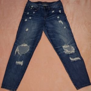 Rue 21 High Waisted Ripped Up Jeans
